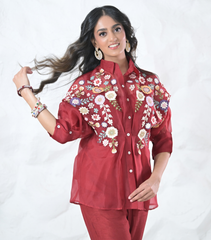 PHOOL-PATTI ORGANZA SHIRT SET