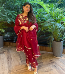 GIA SHARMA - PHOOLPATTI ORGANZA SWIRL SUIT SET