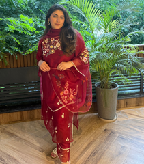 GIA SHARMA - PHOOLPATTI ORGANZA SWIRL SUIT SET