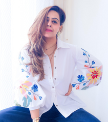 SWETA TANWAR - BIG FLOWER BALLOON SHIRT