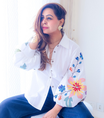 SWETA TANWAR - BIG FLOWER BALLOON SHIRT