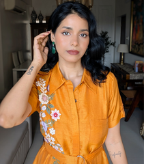 INDU SRIMAL - SUNSET PHOOL PATTI A-LINE DRESS