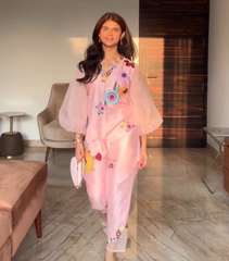 MAHIMA GAVA - BADABAGH POWDER PINK BIZARRE TUNIC SET