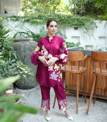 MEGHA CHOPRA - RANI VALLEY OF BOTANICAL FLOWERS TUNIC SET