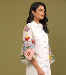 BADABAGH BLOOM SHIRT STYLE DRESS
