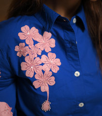 DEEPTI DHILLON - HIBISCUS PINK SUEDE SIDE FRILL DRESS