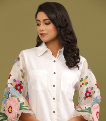 BADABAGH BLOOM SHIRT STYLE DRESS