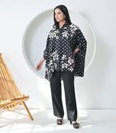 LAYERED FLOWER BUNCH BANDHANI KAFTAN SET