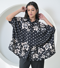 LAYERED FLOWER BUNCH BANDHANI KAFTAN SET
