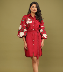 GARDEN OF GULAB SHIRT STYLE DRESS