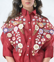 PHOOL-PATTI ORGANZA SHIRT SET