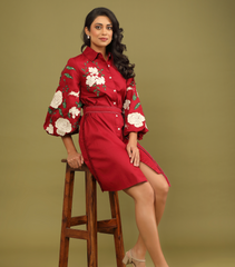 GARDEN OF GULAB SHIRT STYLE DRESS