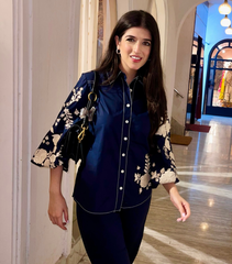 MEHAK MANWANI - SUEDE ROSE CO-ORD SET