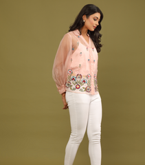 PHOOLWARI ORGANZA SHIRT