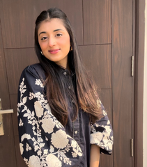 AISHWARYA SINGHAL - SUEDE IVORY ROSE COORD SET