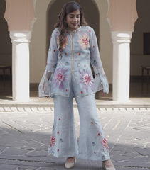 AMY CHHABRA - ORGANZA FLORAL ZIPPER SET