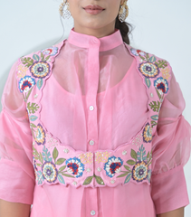 PHOOLWARI DETACHABLE COTI LONG TUNIC SET