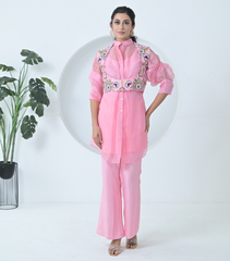 PHOOLWARI DETACHABLE COTI LONG TUNIC SET