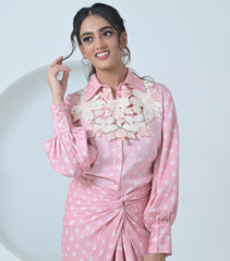 IVORY GARDEN DETACHABLE NECKPIECE & KNOT SKIRT SET