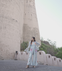 AMY CHHABRA - ORGANZA FLORAL ZIPPER SET