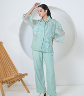 PEARL PETAL SHIRT WITH PANT SET