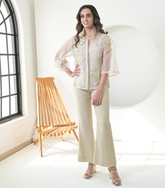 PEARL PETAL SHIRT WITH PANT SET
