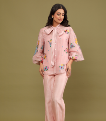 BADABAGH POWDER PINK WHISPER CO-ORD SET