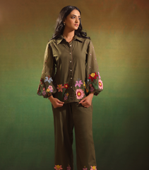 OLIVE BADABAGH CLASSIC CO-ORD SET