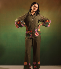 OLIVE BADABAGH CLASSIC CO-ORD SET