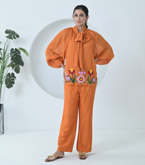 BADABAGH BOW TIE-UP COORD SET