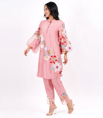 POWDER PINK VALLEY OF FLOWER TUNIC SET