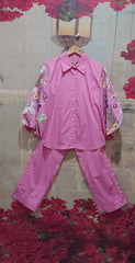 BOTANICAL SMALL FLOWER CO-ORD SET WITH BUTTONED PANTS