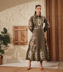 MOONLIGHT MOSAIC FLARED DRESS