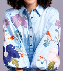 BOTANICAL DOUBLE TONE DRESS