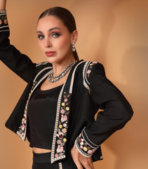 CROP JACKET AND SKIRT SET