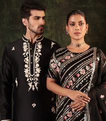 BLACK BEAUTY PICHWAI FLARED PANTS SET