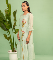 FLORAL POSTER TIER TUNIC SET