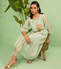 FLORAL POSTER TIER TUNIC SET