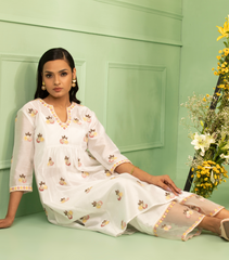 SPRING BUTTA KURTA SET