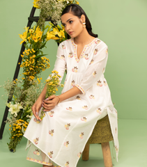 SPRING BUTTA KURTA SET