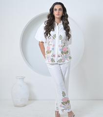 SUEDE KHUSHBOO LINEN CO-ORD SET