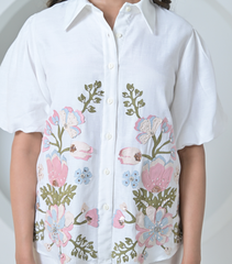 SUEDE KHUSHBOO LINEN CO-ORD SET