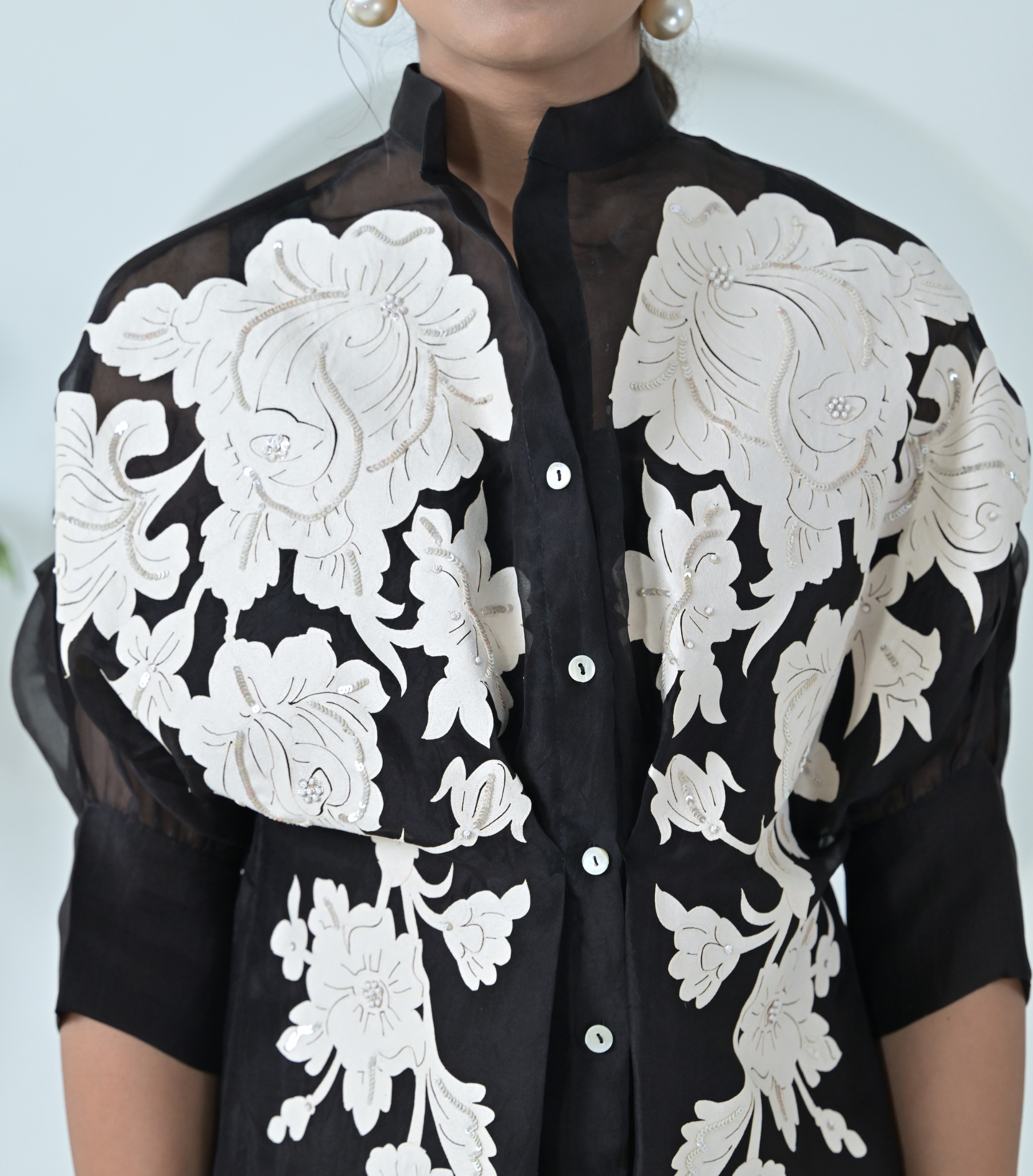 IVORY GARDEN LONG TUNIC SET