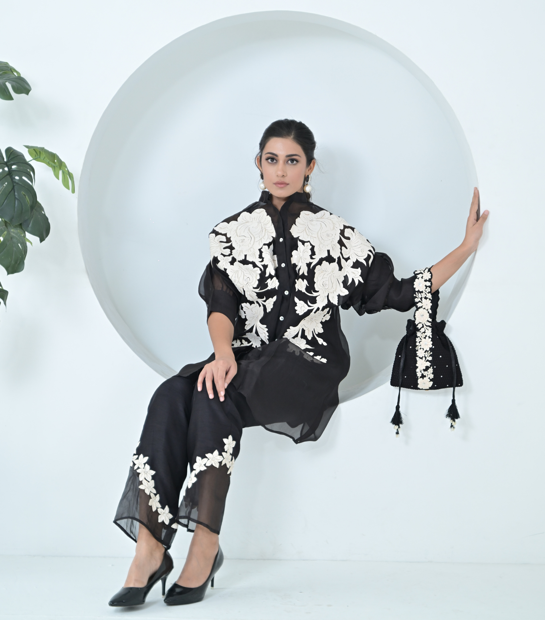 IVORY GARDEN LONG TUNIC SET