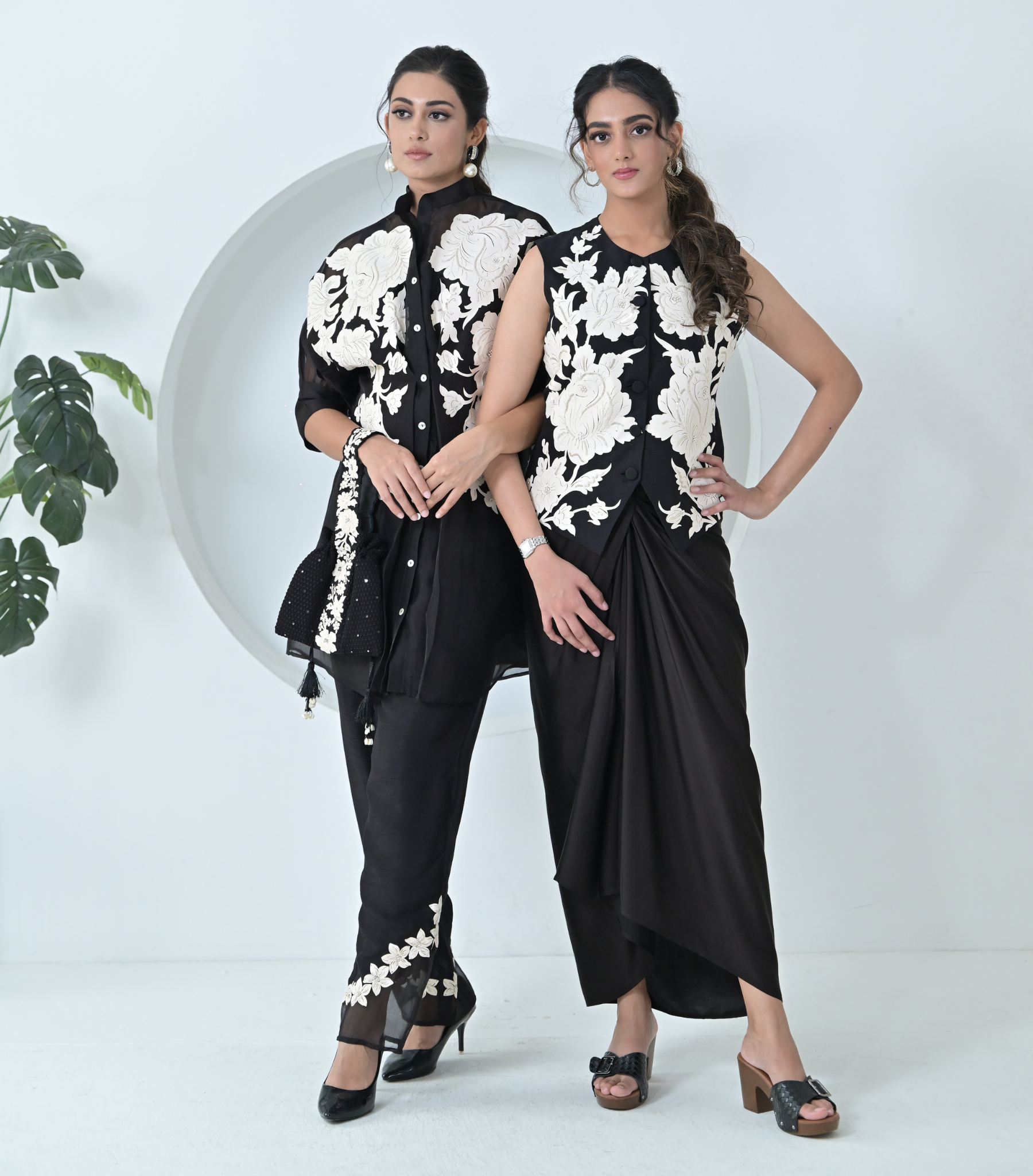IVORY GARDEN LONG TUNIC SET