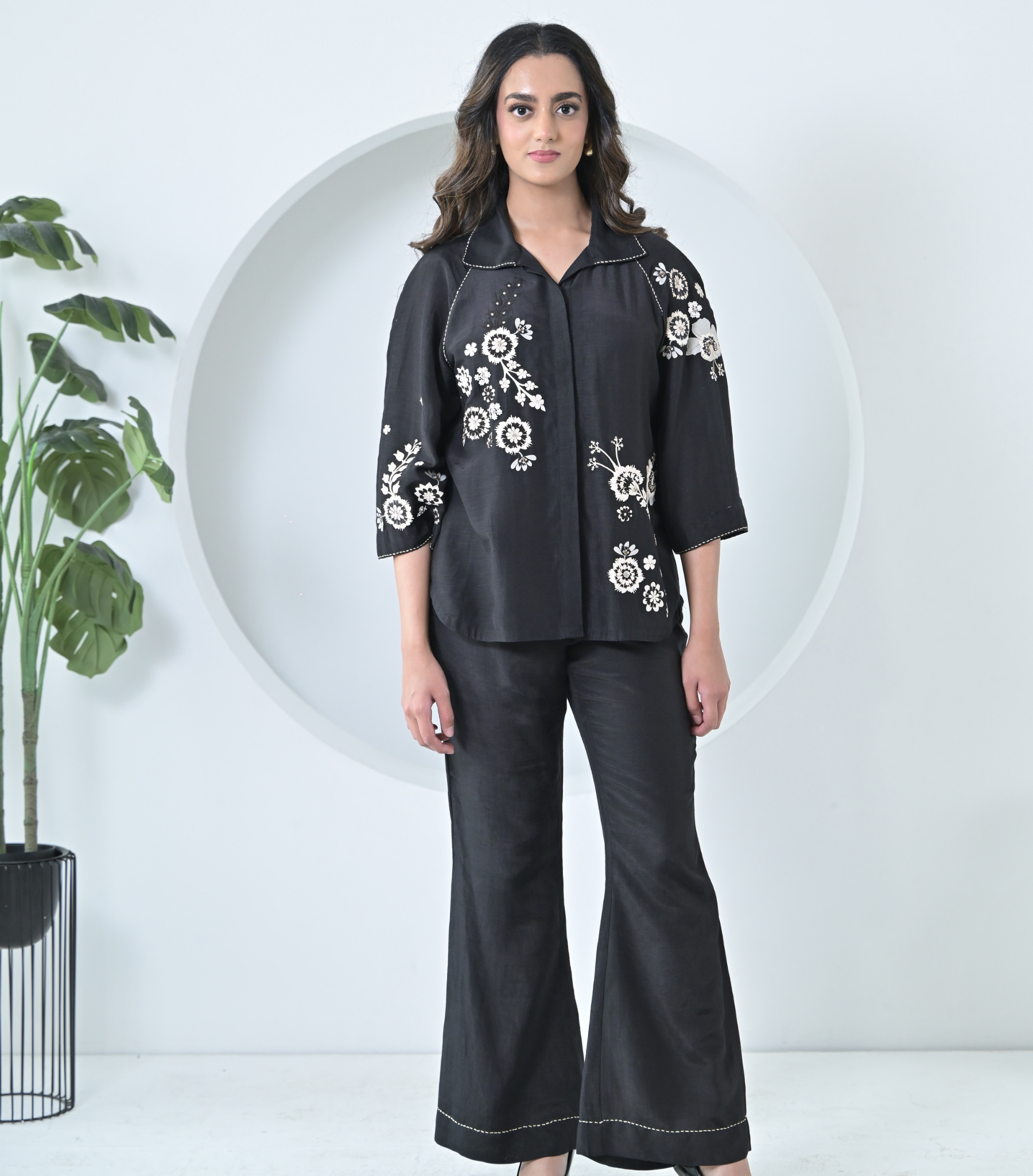 BLACK ROSALINE CO-ORD SET