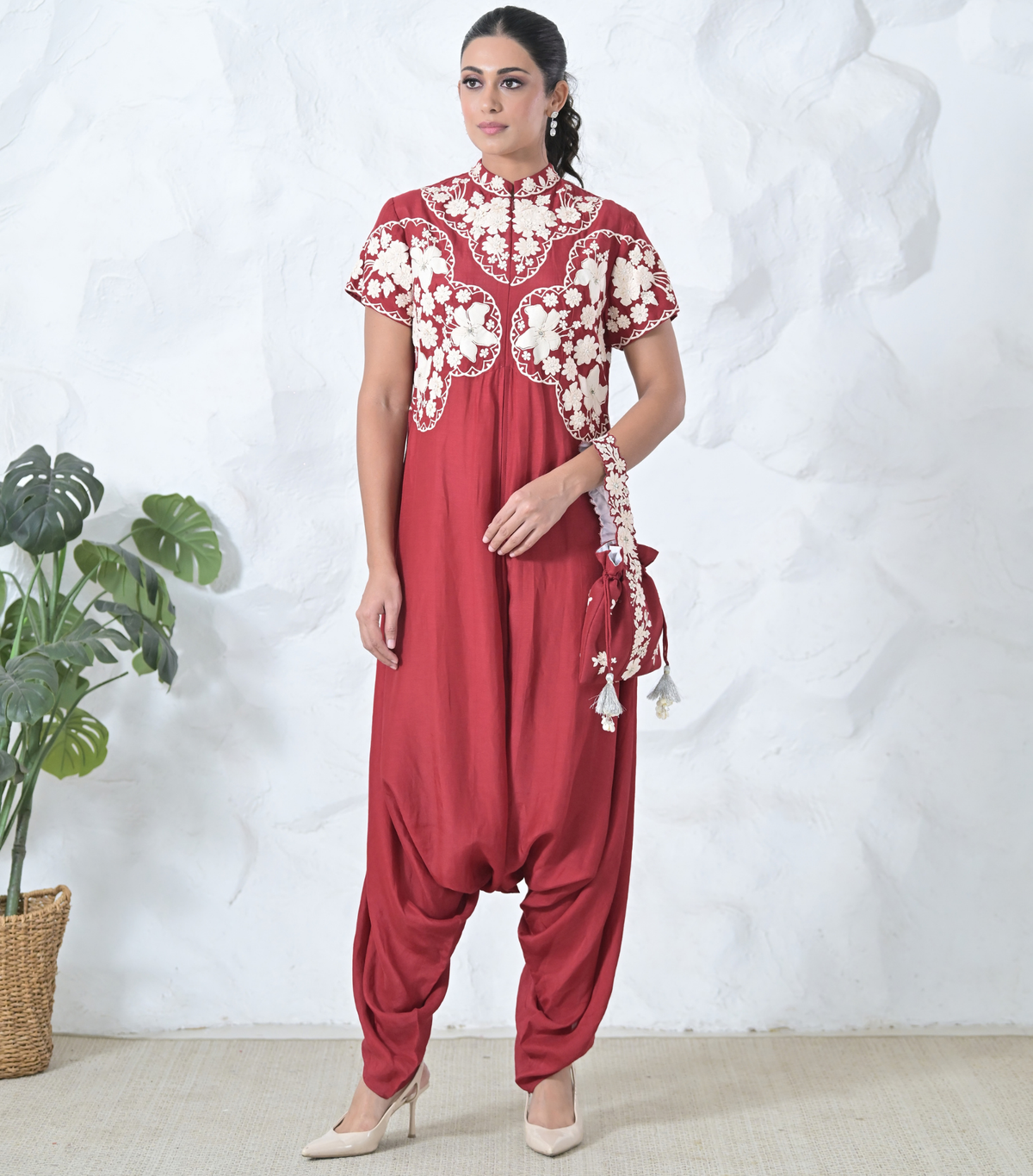 IVORY GARDEN LINEN JUMPSUIT