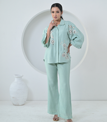 SEA BLUE ROSALINE CO-ORD SET