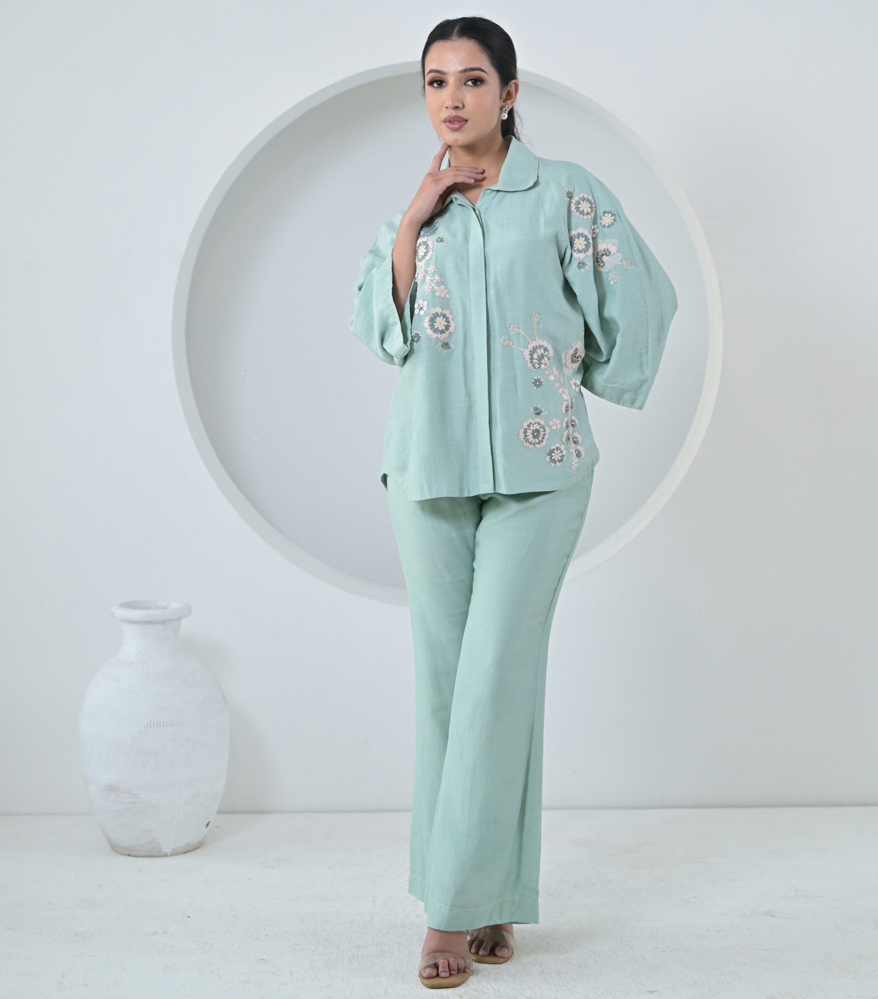 SEA BLUE ROSALINE CO-ORD SET