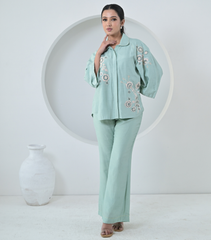 SEA BLUE ROSALINE CO-ORD SET